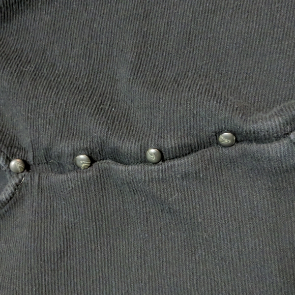 Madewell texture & thread black tie front button front sleeveless top size xs - Picture 3 of 6